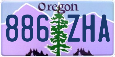 OR license plate 886ZHA