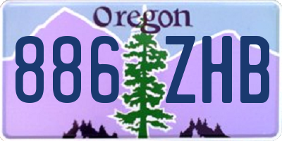 OR license plate 886ZHB