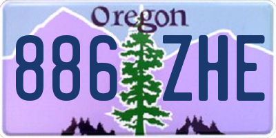 OR license plate 886ZHE