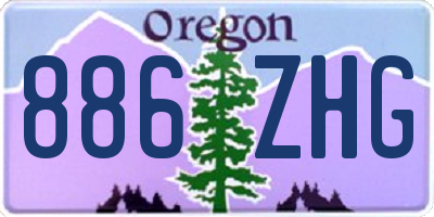 OR license plate 886ZHG