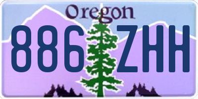 OR license plate 886ZHH