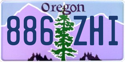 OR license plate 886ZHI