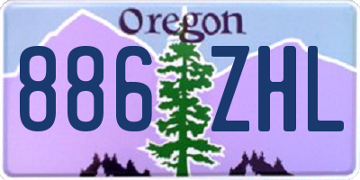 OR license plate 886ZHL