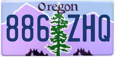 OR license plate 886ZHQ