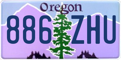 OR license plate 886ZHU