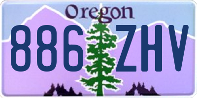 OR license plate 886ZHV