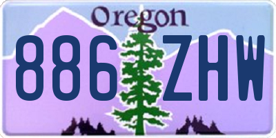 OR license plate 886ZHW