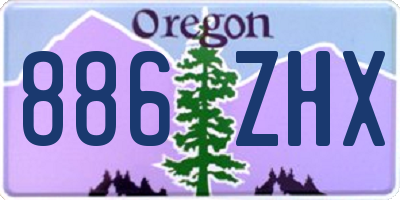 OR license plate 886ZHX