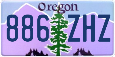 OR license plate 886ZHZ