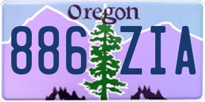 OR license plate 886ZIA