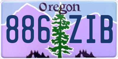 OR license plate 886ZIB