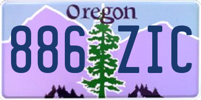 OR license plate 886ZIC