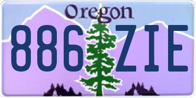 OR license plate 886ZIE
