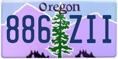 OR license plate 886ZII