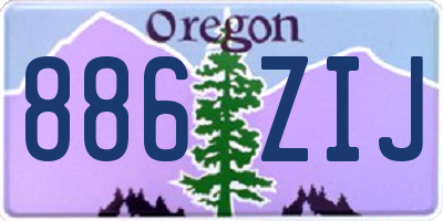 OR license plate 886ZIJ