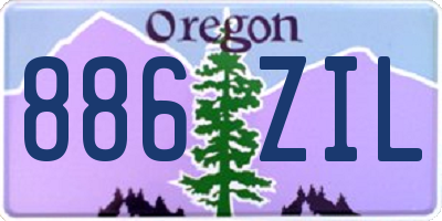 OR license plate 886ZIL