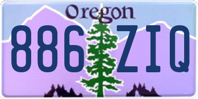 OR license plate 886ZIQ