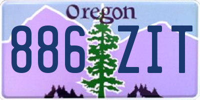 OR license plate 886ZIT