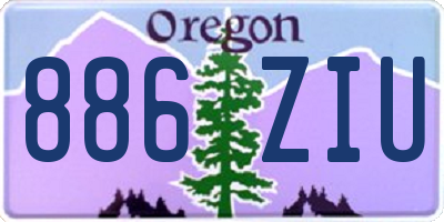 OR license plate 886ZIU