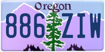 OR license plate 886ZIW