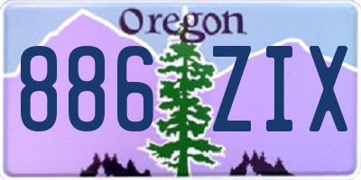 OR license plate 886ZIX