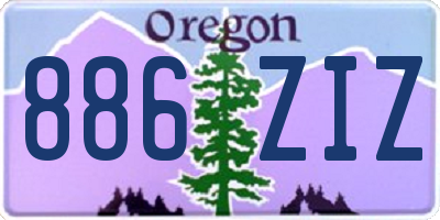 OR license plate 886ZIZ