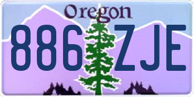 OR license plate 886ZJE