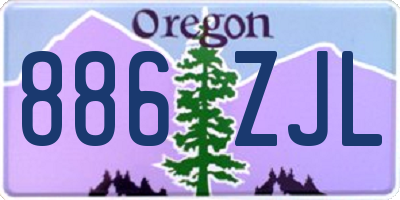 OR license plate 886ZJL