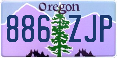 OR license plate 886ZJP