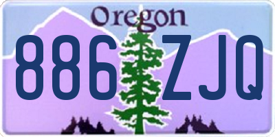 OR license plate 886ZJQ