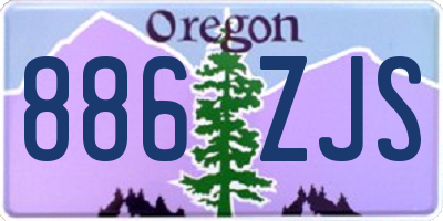 OR license plate 886ZJS