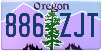 OR license plate 886ZJT