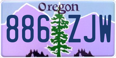 OR license plate 886ZJW