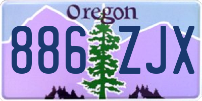 OR license plate 886ZJX