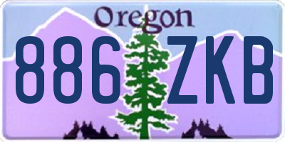 OR license plate 886ZKB
