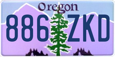 OR license plate 886ZKD