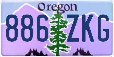OR license plate 886ZKG