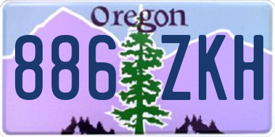 OR license plate 886ZKH