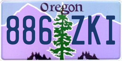 OR license plate 886ZKI