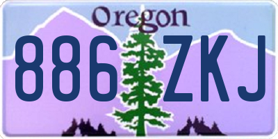 OR license plate 886ZKJ
