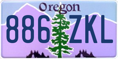 OR license plate 886ZKL