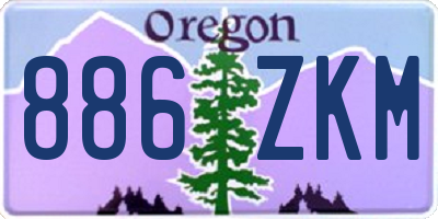 OR license plate 886ZKM