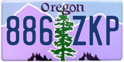 OR license plate 886ZKP