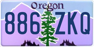 OR license plate 886ZKQ