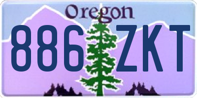 OR license plate 886ZKT