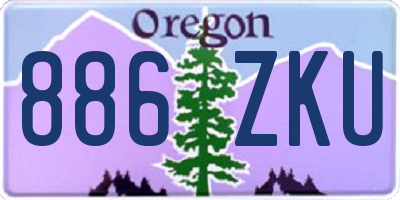 OR license plate 886ZKU