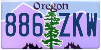 OR license plate 886ZKW
