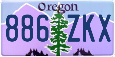 OR license plate 886ZKX