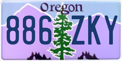 OR license plate 886ZKY