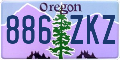OR license plate 886ZKZ